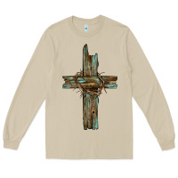 Mushroom cross with thorn Long Sleeve Tee - BarkalooDesign