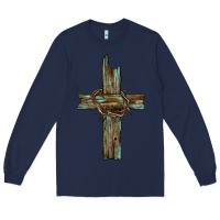 Navy cross with thorn Long Sleeve Tee - BarkalooDesign