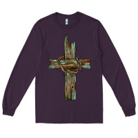 Plum cross with thorn Long Sleeve Tee - BarkalooDesign