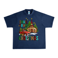 Navy small town christmas church western truck Urban Heavy Tee - AdoDesignShop