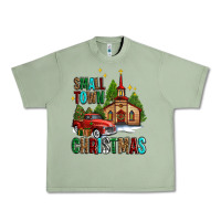 Oil Green small town christmas church western truck Urban Heavy Tee - AdoDesignShop