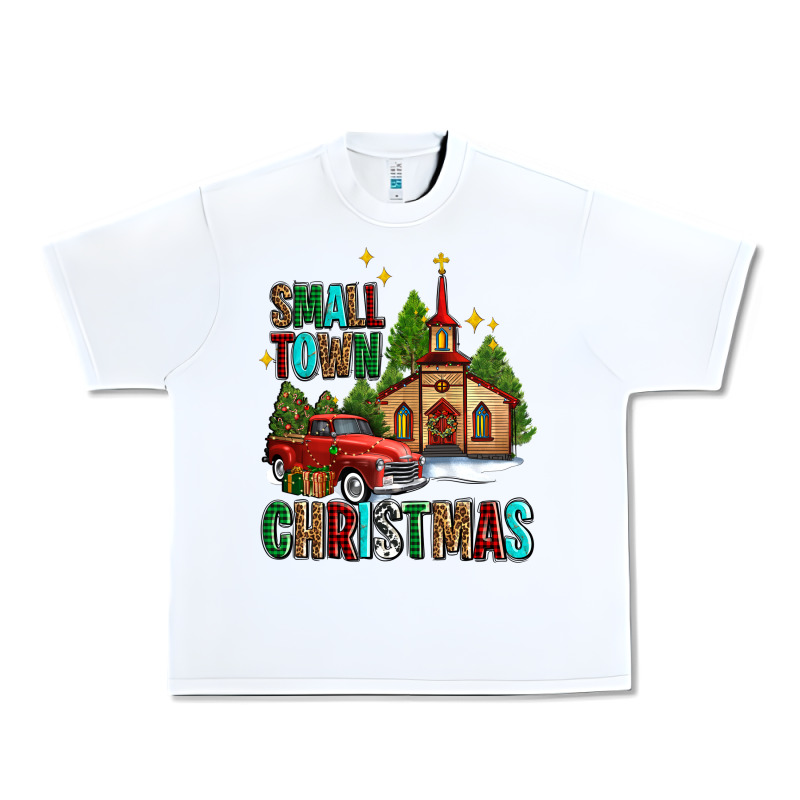 Small Town Christmas Church Western Truck Urban Heavy Tee by AdoDesignShop | Teevron