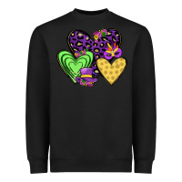 Black hearts mardi gras Heavyweight Sweatshirt - JahusDesignShop