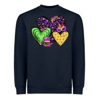 Navy hearts mardi gras Heavyweight Sweatshirt - JahusDesignShop