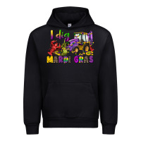Black i dig mardi gras Urban Hoodie - CowGirlArtShop