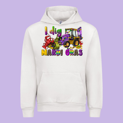 I Dig Mardi Gras Urban Hoodie Designed By Cowgirlartshop
