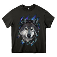 Asphalt Wolf scratch mark Heavy Core Tee - RanaPortraitStore