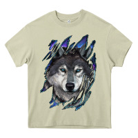 Mossy Wolf scratch mark Heavy Core Tee - RanaPortraitStore