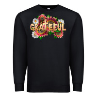 Black Grateful Religious Premium Sweatshirt - LillyAllenDesigns
