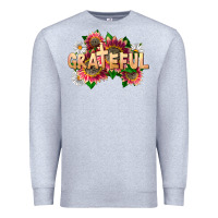 Heather Grey Grateful Religious Premium Sweatshirt - LillyAllenDesigns