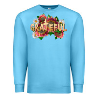 Ocean Blue Grateful Religious Premium Sweatshirt - LillyAllenDesigns