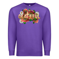 Purple Grateful Religious Premium Sweatshirt - LillyAllenDesigns