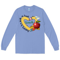 Colony Blue teaching is a work of heart Long Sleeve Tee - JahusDesignShop