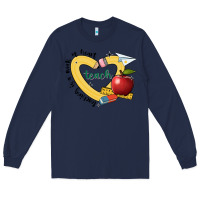 Navy teaching is a work of heart Long Sleeve Tee - JahusDesignShop