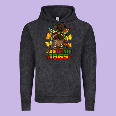 Juneteenth 1865 Afro Bun Vintage Hoodie Designed By Hra Design Shop