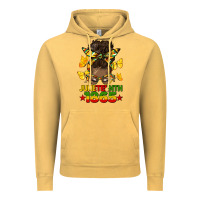 Vintage Mustard juneteenth 1865 afro bun Vintage Hoodie - HRA Design Shop