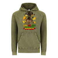 Vintage Olive juneteenth 1865 afro bun Vintage Hoodie - HRA Design Shop