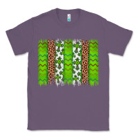 Lavender Western St. Patrick's Shamrock Cross Leopard Brushstroke Classic Tee - Artiststas