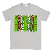 Moon Dust Western St. Patrick's Shamrock Cross Leopard Brushstroke Classic Tee - Artiststas