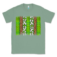 Sage Western St. Patrick's Shamrock Cross Leopard Brushstroke Classic Tee - Artiststas