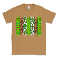 Toasted Coconut Western St. Patrick's Shamrock Cross Leopard Brushstroke Classic Tee - Artiststas