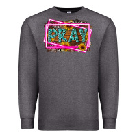 Charcoal Heather Western Pray Religious Premium Sweatshirt - LillyAllenDesigns