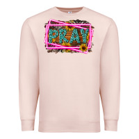 Pale Pink Western Pray Religious Premium Sweatshirt - LillyAllenDesigns