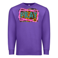 Purple Western Pray Religious Premium Sweatshirt - LillyAllenDesigns