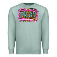 Seafoam Western Pray Religious Premium Sweatshirt - LillyAllenDesigns