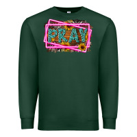 Sports Green Western Pray Religious Premium Sweatshirt - LillyAllenDesigns