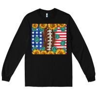 Black American football and america Long Sleeve Tee - NancyCooperArtShop