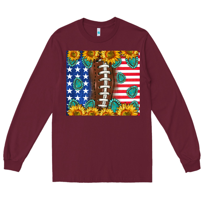 American Football And America Long Sleeve Tee by NancyCooperArtShop | Teevron