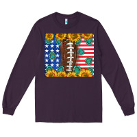 Plum American football and america Long Sleeve Tee - NancyCooperArtShop