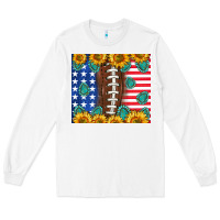 White American football and america Long Sleeve Tee - NancyCooperArtShop