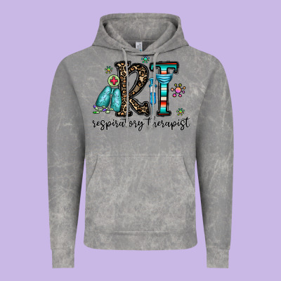 Rt Respiraory Therapist Vintage Hoodie Designed By Cowhidedigitalart