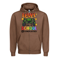 Chestnut level 100 days of school completed Zipper Hoodie - MaliasSmallBusiness