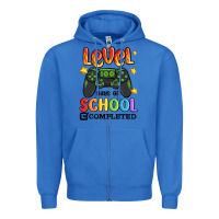 True Royal level 100 days of school completed Zipper Hoodie - MaliasSmallBusiness