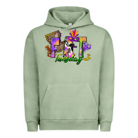 Pigment Oil Green fat tuesday Urban Hoodie - CowGirlArtShop