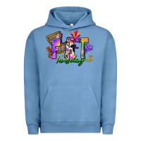 Pigment Pebble Blue fat tuesday Urban Hoodie - CowGirlArtShop