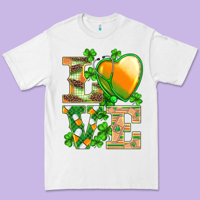 St.patricks Nurse Love Heart Stethoscope Premium Tee Designed By Barkaloodesign