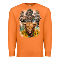 Carrot Western Heifer Cow with crosses Premium Sweatshirt - LillyAllenDesigns