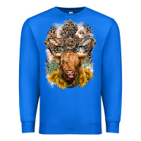 True Royal Western Heifer Cow with crosses Premium Sweatshirt - LillyAllenDesigns