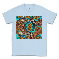 Dusty Blue gemstone sunflower Classic Tee - AdoDesignShop
