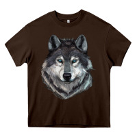 Chocolate Brown Wolf Heavy Core Tee - RanaPortraitStore