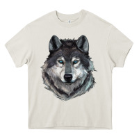 Cream Wolf Heavy Core Tee - RanaPortraitStore
