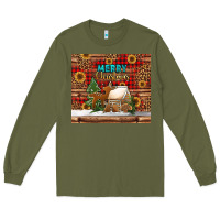 Army Green merry christmas cookies buffalo plaid Long Sleeve Tee - Jasminsmagicworld