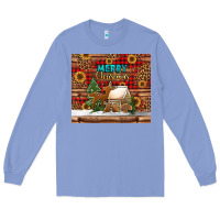 Colony Blue merry christmas cookies buffalo plaid Long Sleeve Tee - Jasminsmagicworld