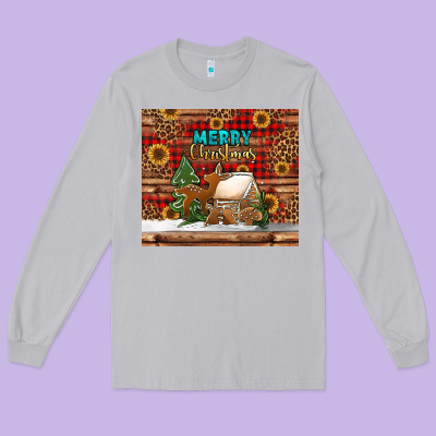 Merry Christmas Cookies Buffalo Plaid Long Sleeve Tee Designed By Jasminsmagicworld