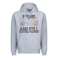 Heather Grey 9 Years And Still Enjoying The Ride Premium Hoodie - Bettercallsaul