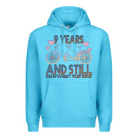 Ocean Blue 9 Years And Still Enjoying The Ride Premium Hoodie - Bettercallsaul
